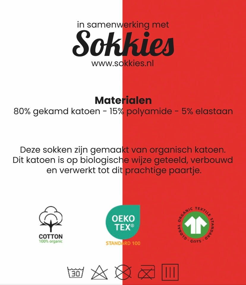 Kein Geloel - Sokken Rood-Wit